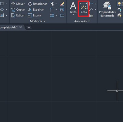 Como colocar cotas AutoCAD - Menu Inicial