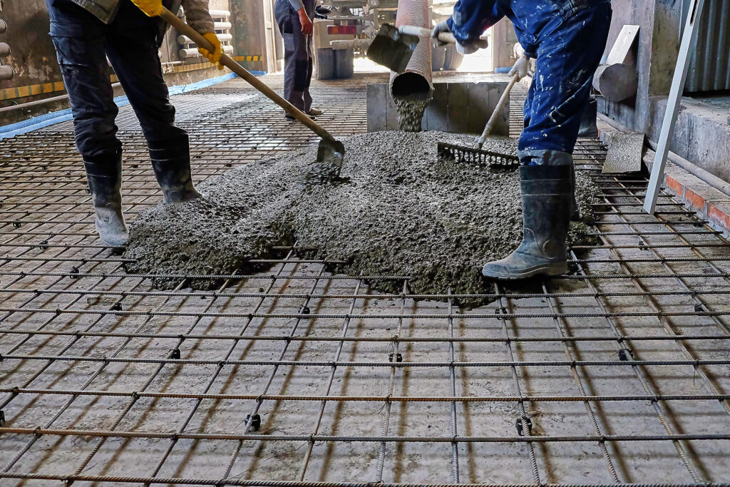 Aplicação de concreto usinado